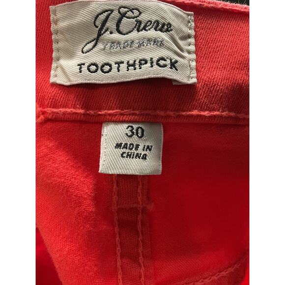 J. Crew Orange Skinny Twill Pants - Picture 3 of 4